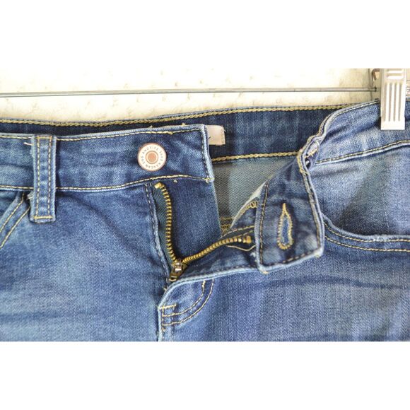 Kancan Women's 7/27 Medium Wash Released Hem Denim Mini Skirt - Picture 6 of 15